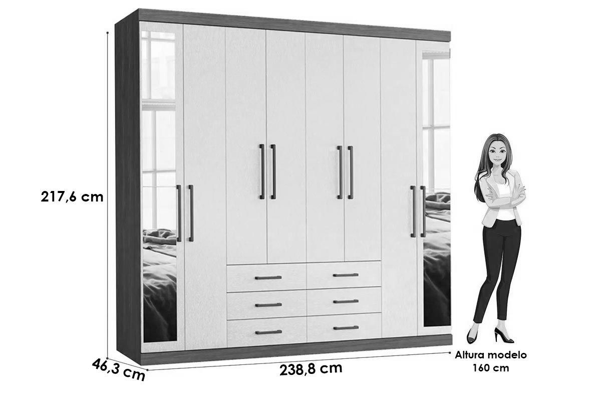 Guarda Roupa Casal 8 Portas c/Esp Master S. Andirá Guarda Roupa Casal 8 Portas c/Esp Master S. Andirá
