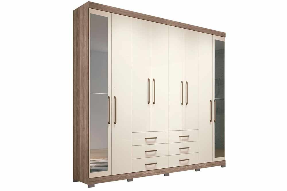 Guarda Roupa Casal 8 Portas c/Esp e Pés Master S. Andirá