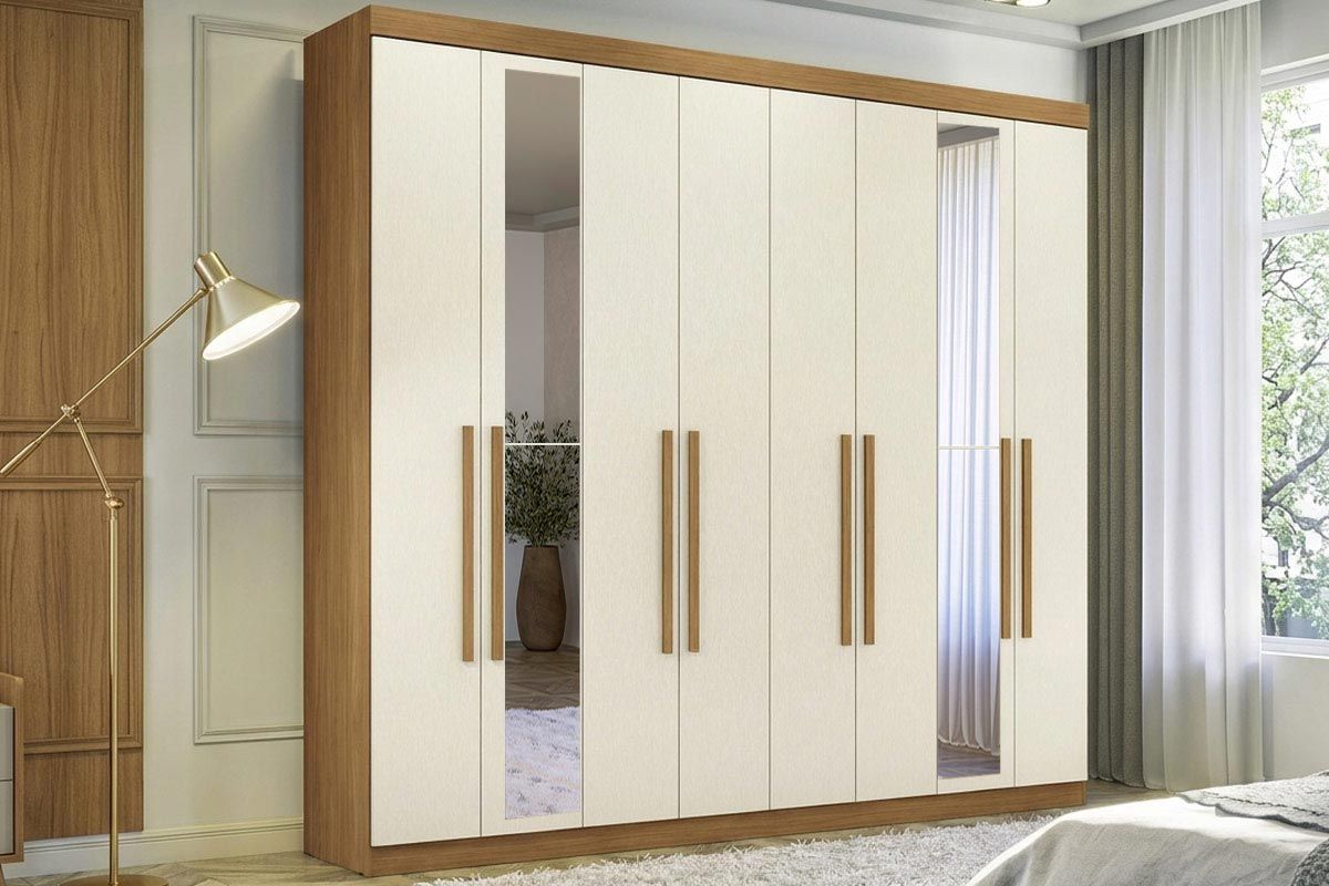 Guarda Roupa Casal 8 Portas c/Esp Master New S. AndiráCinamomo/Areia