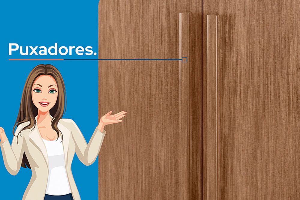 Guarda Roupa Casal 8 Portas c/Esp e Pés Master New S. Andirá