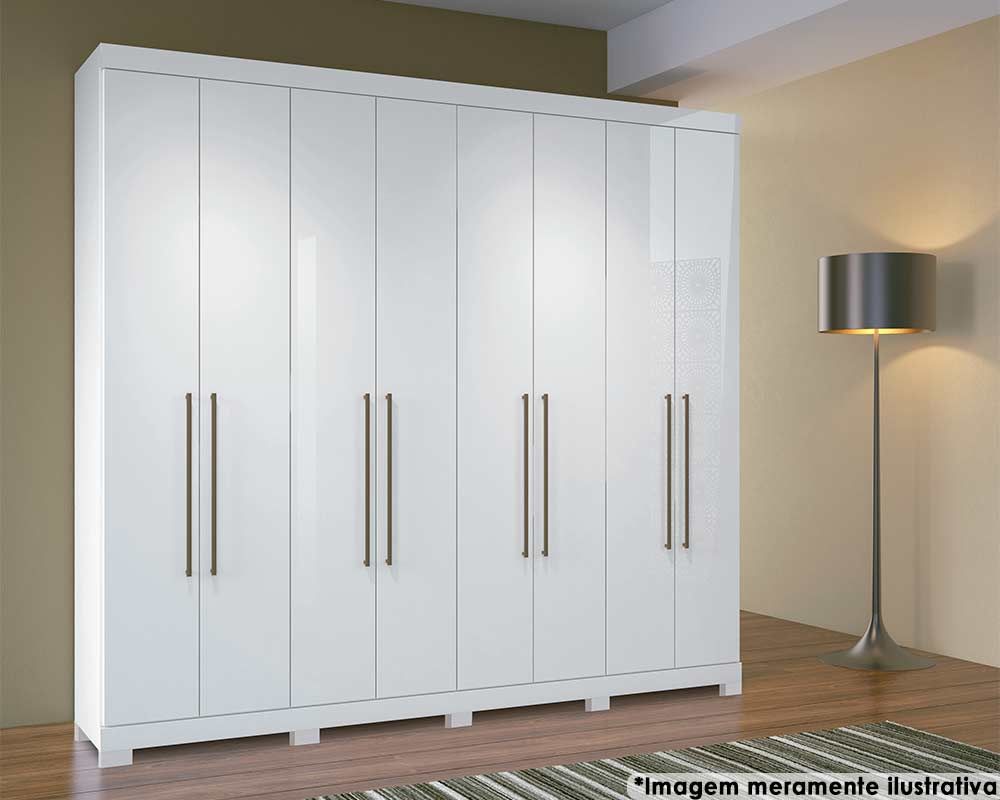 Guarda Roupa Casal 8 Portas e Pés Master New S. Andirá