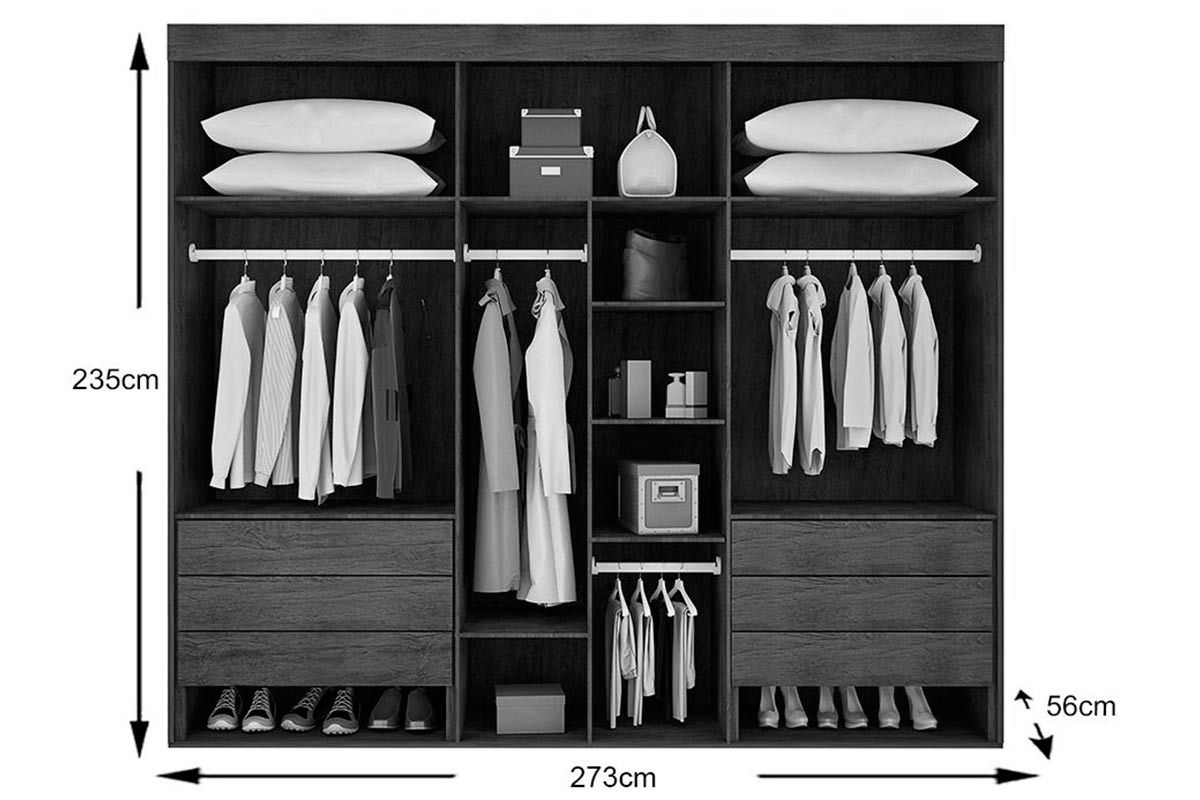 Guarda Roupa Casal 6 Portas e 6 Gavetas c/Pés Pernambuco Rufato Guarda Roupa Casal 6 Portas e 6 Gavetas c/Pés Pernambuco Rufato