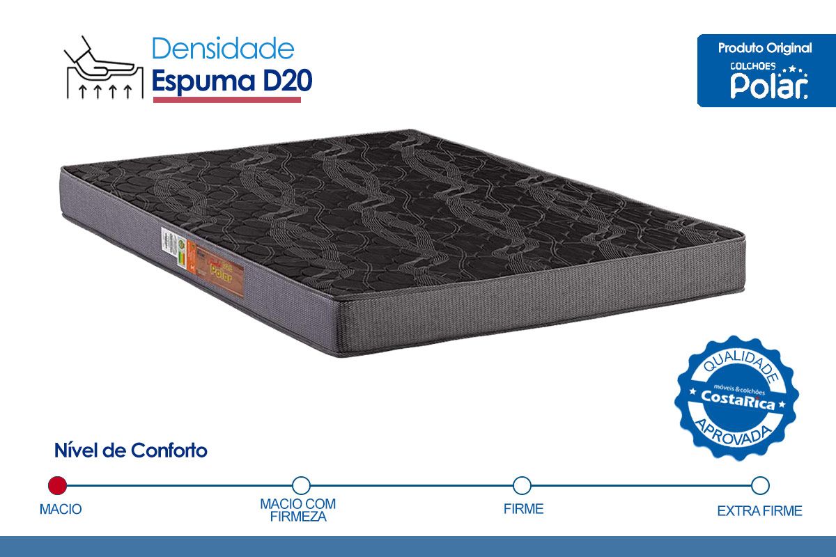 Colchão D20 Polar Pérola Dupla Face Colchão D20 Polar Pérola Dupla Face