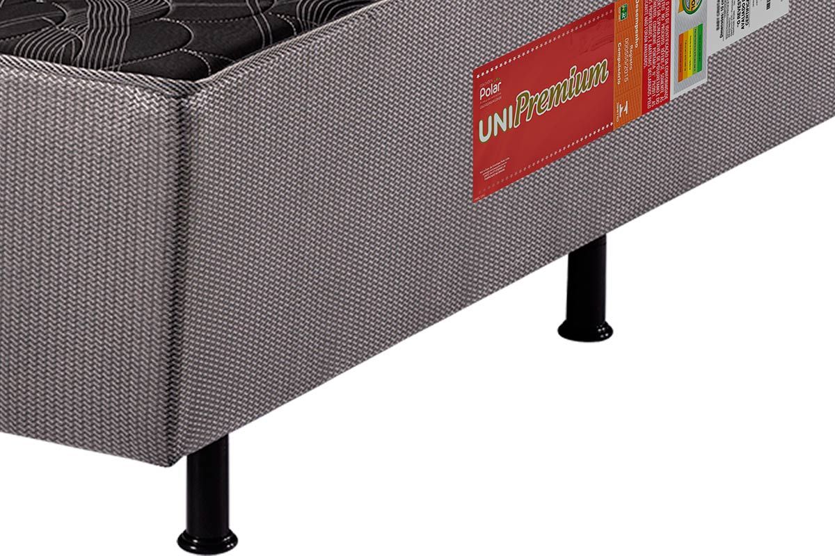 Cama Box Conjugado c/Colchão UniPremium Gray Polar