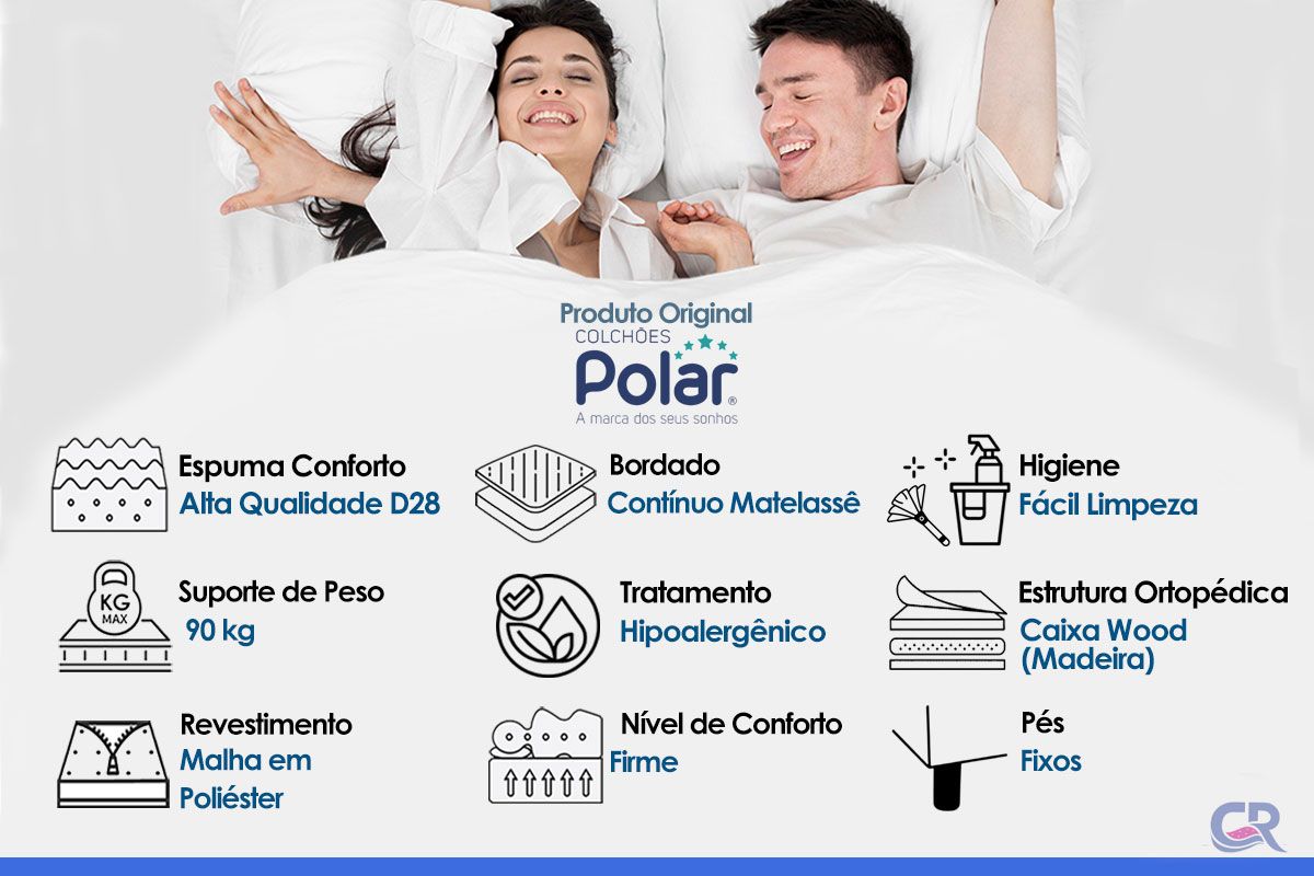 Cama Box Conjugado c/Colchão UniPremium Polar Cama Box Conjugado c/Colchão UniPremium Polar