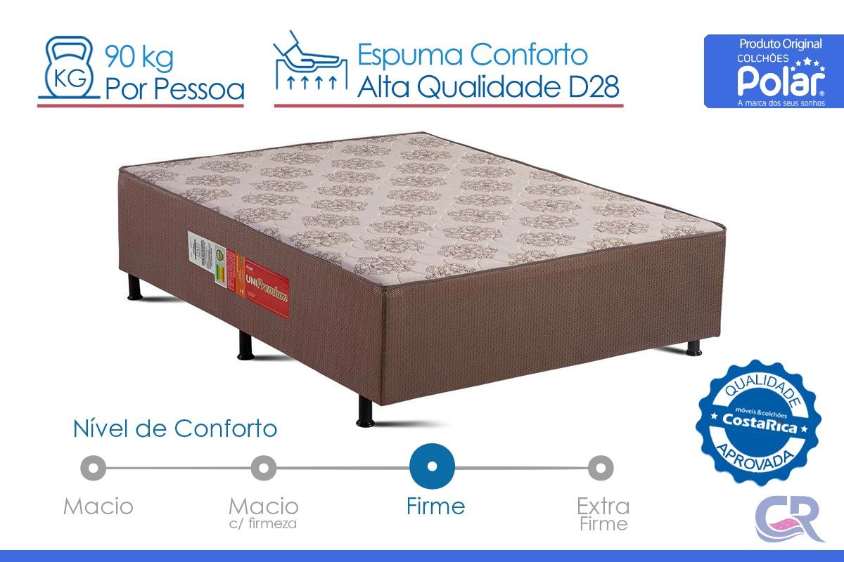 Cama Box Conjugado c/Colchão UniPremium Polar Cama Box Conjugado c/Colchão UniPremium Polar