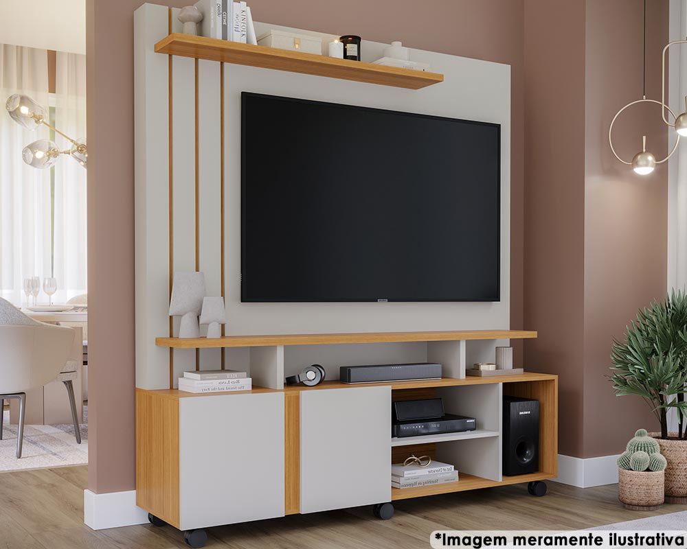 Home p/ TV até 55 Pol Valência c/2 Portas160cm Permóbili