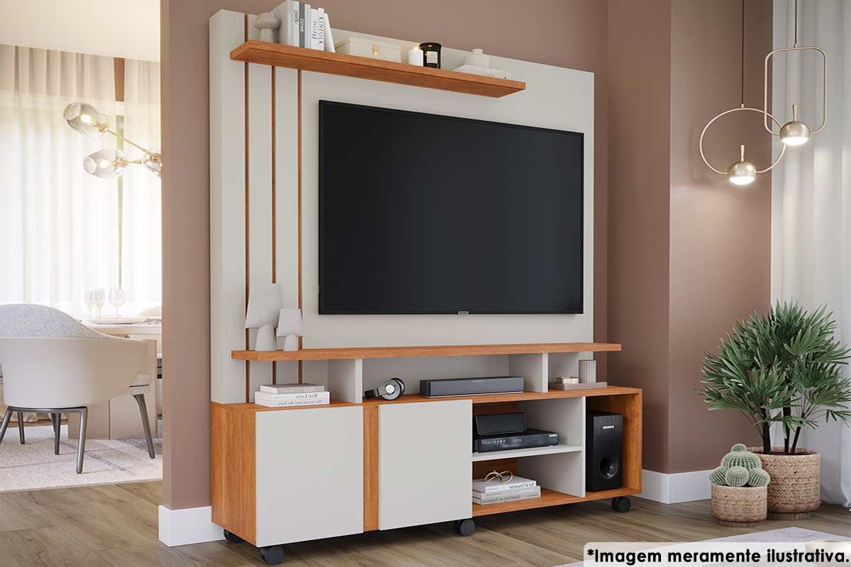 Home p/ TV até 55 Pol Valência c/2 Portas160cm Permóbili