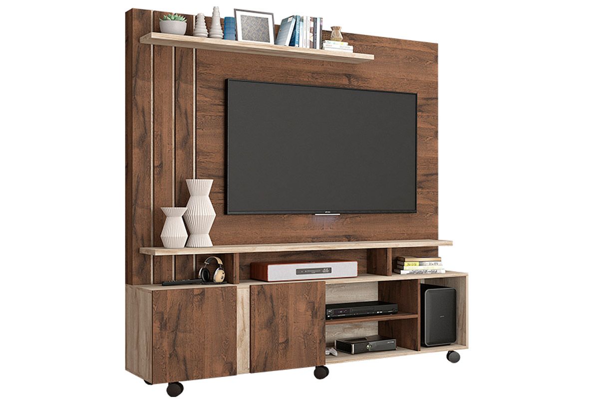 Home p/ TV até 55 Pol Valência c/2 Portas160cm Permóbili Home p/ TV até 55 Pol Valência c/2 Portas160cm Permóbili