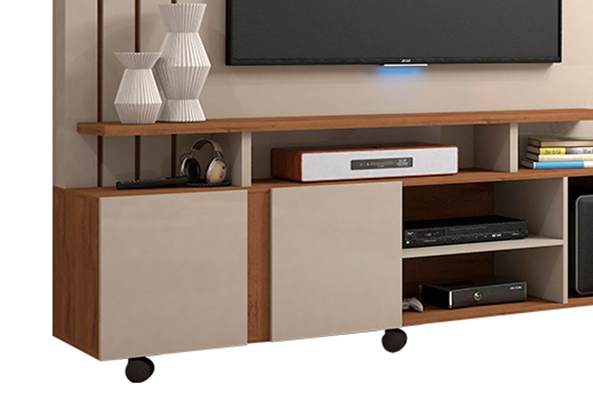 Home p/ TV até 55 Pol Valência c/2 Portas160cm Permóbili Home p/ TV até 55 Pol Valência c/2 Portas160cm Permóbili
