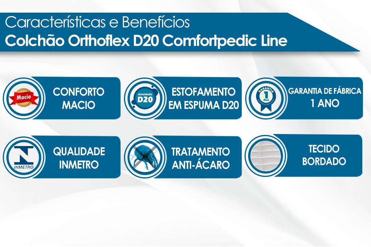 Colchão D20 Orthoflex Comfortpedic Line