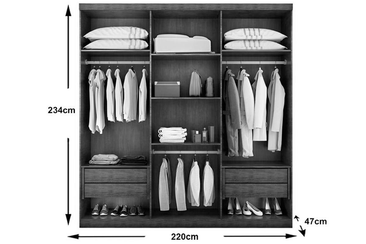 Guarda Roupa Casal 6 Portas e 4 Gavetas c/Pés Bahia Rufato Guarda Roupa Casal 6 Portas e 4 Gavetas c/Pés Bahia Rufato