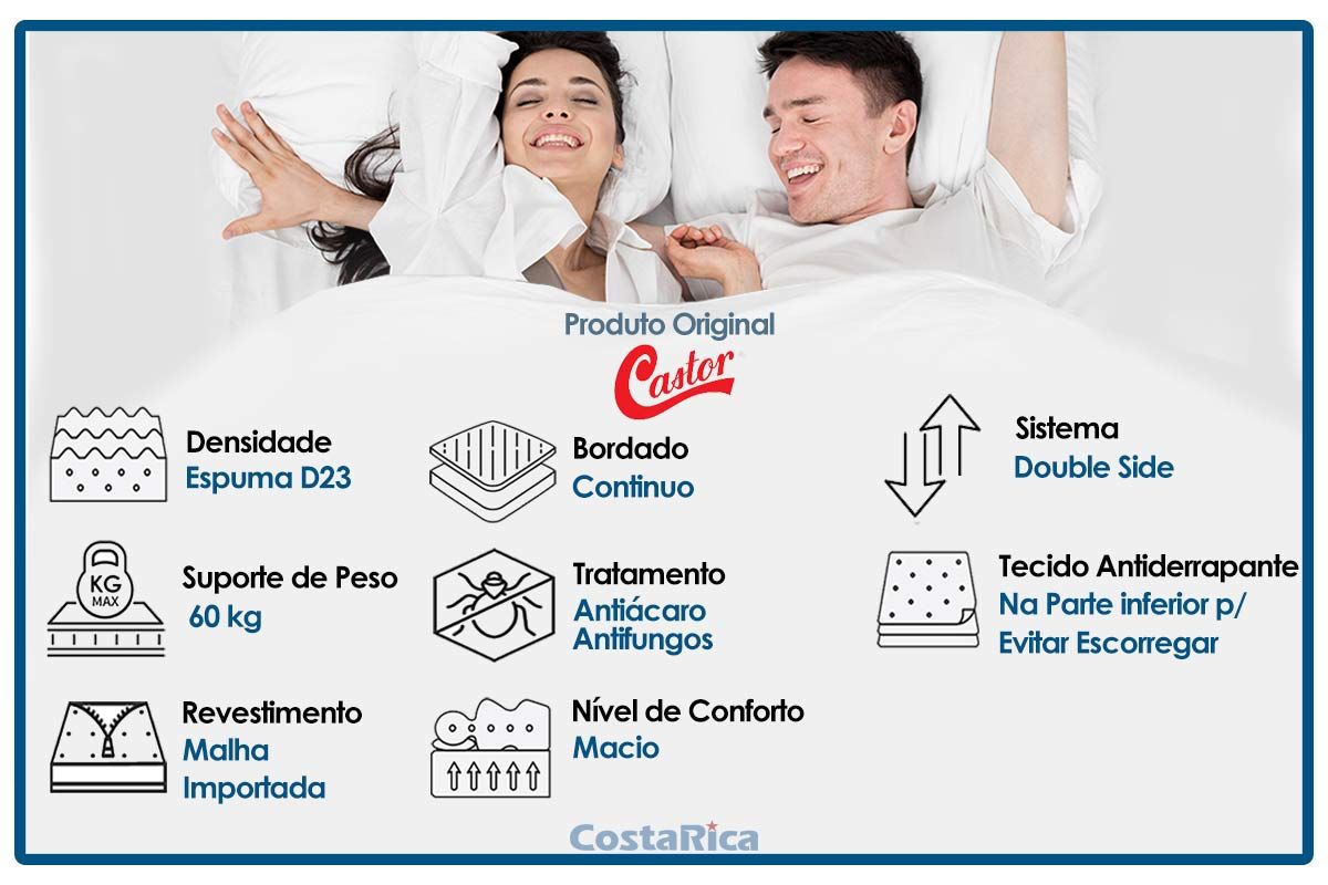 Colchão D23 Castor Sleep Max Colchão D23 Castor Sleep Max