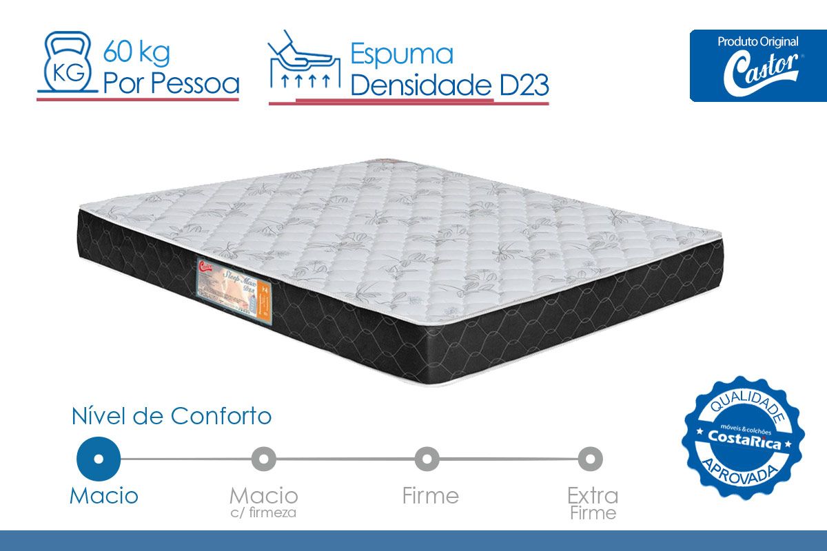 Colchão D23 Castor Sleep Max Colchão D23 Castor Sleep Max