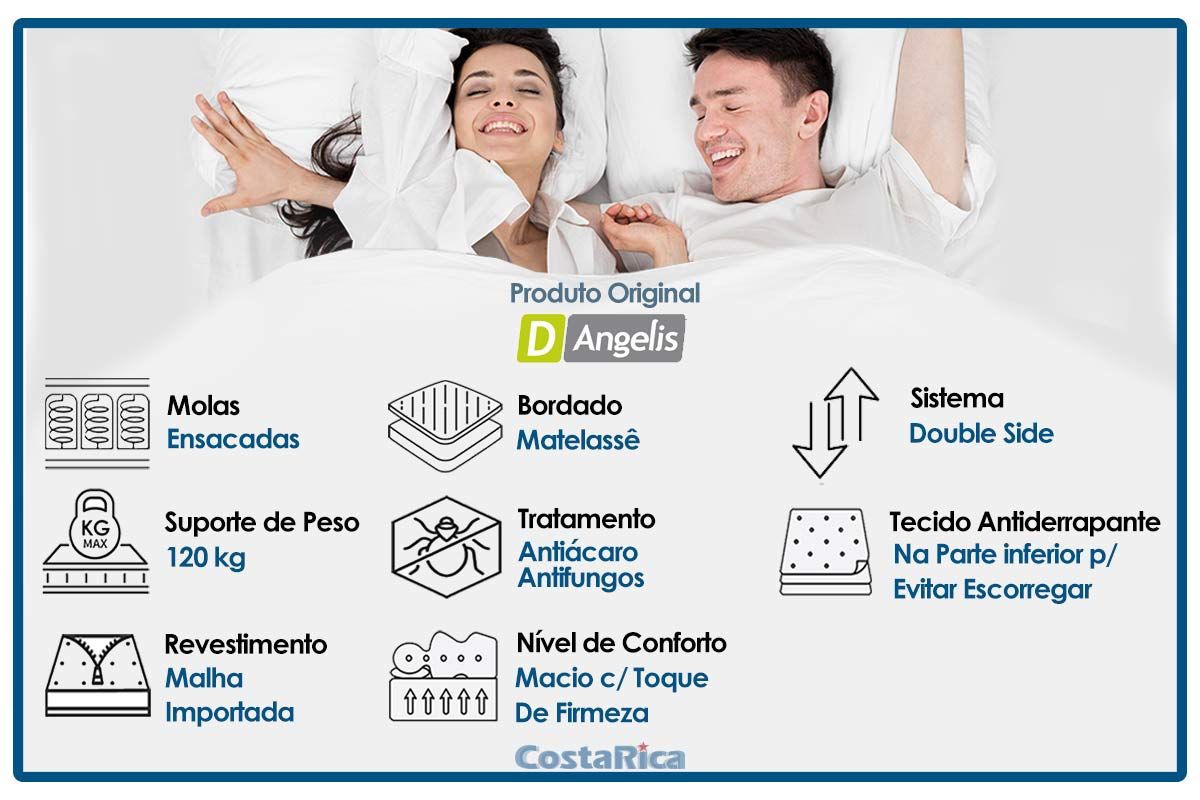 Colchão Molas Ensacadas Anjos Duo Sono Colchão Molas Ensacadas Anjos Duo Sono