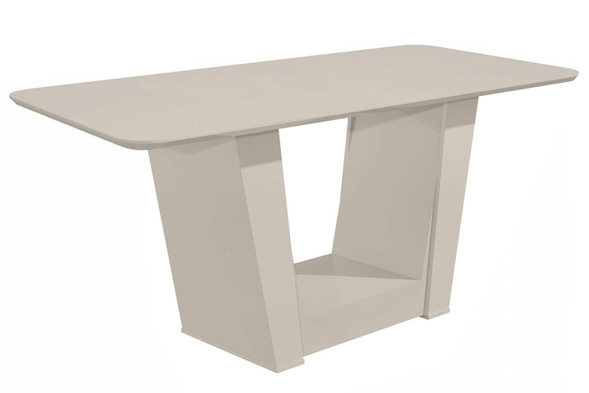 Mesa Jantar Apogeu Plus c/Tampo Madeirado Vidro 170x90cm Lopas
