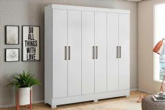 Guarda Roupa Casal 6 Portas Prático Demóbile