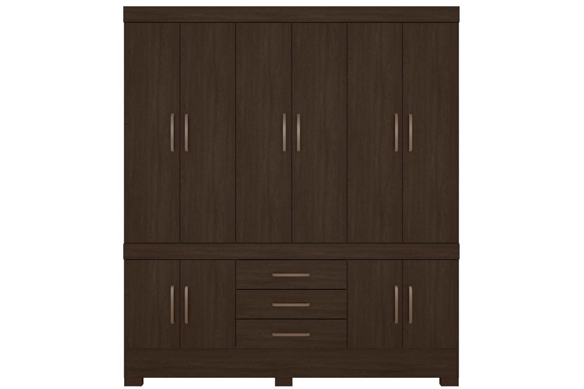 Guarda Roupa Casal 10 Portas e 3 Gavetas New Murano Demóbile Guarda Roupa Casal 10 Portas e 3 Gavetas New Murano Demóbile