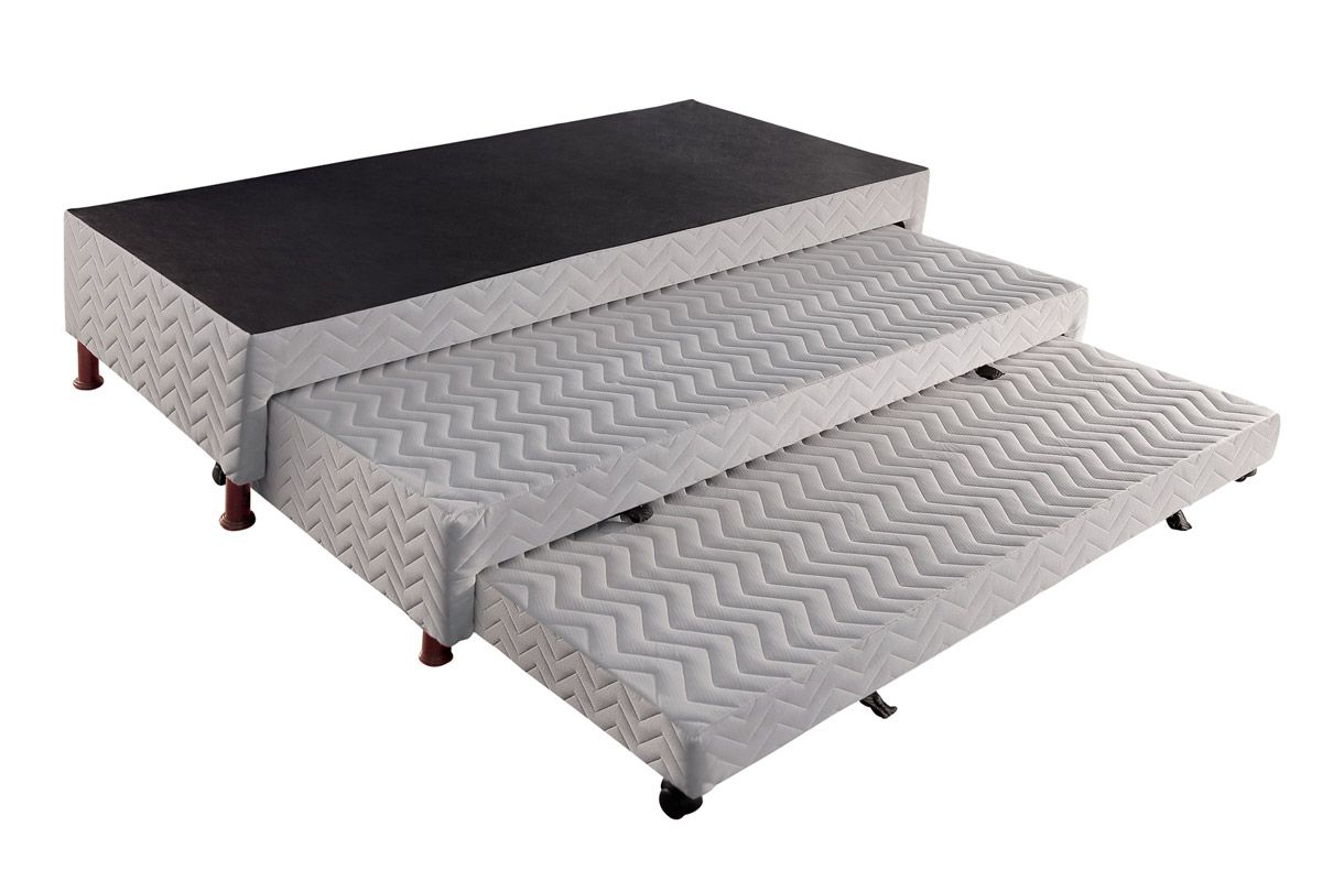 Cama Box c/2 Auxiliares Tribox White Paropas