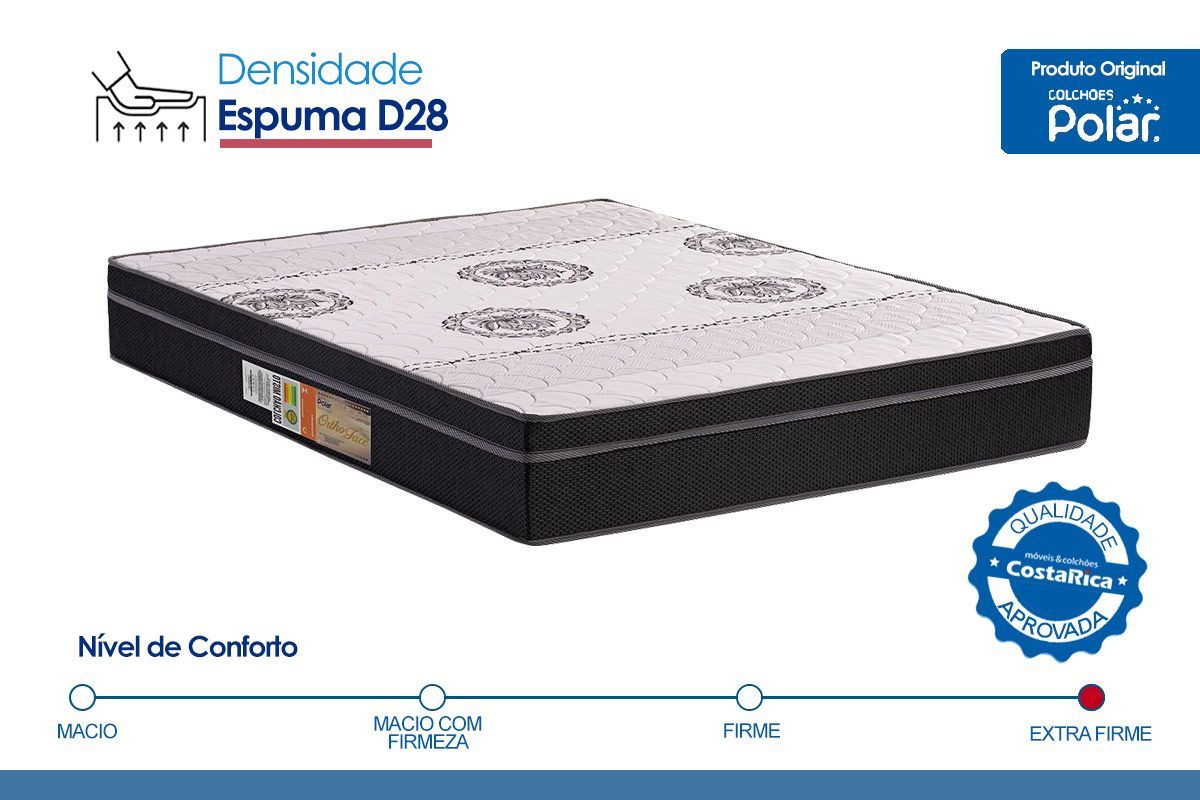 Cama Box CRC +Colchão Ortopédico Orthoface Polar