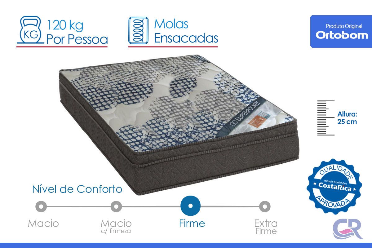 Colchão Molas Ensacadas Ortobom ISO
