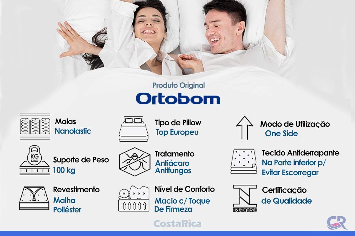 Colchão Molas Nanolastic Ortobom ISO Colchão Molas Nanolastic Ortobom ISO