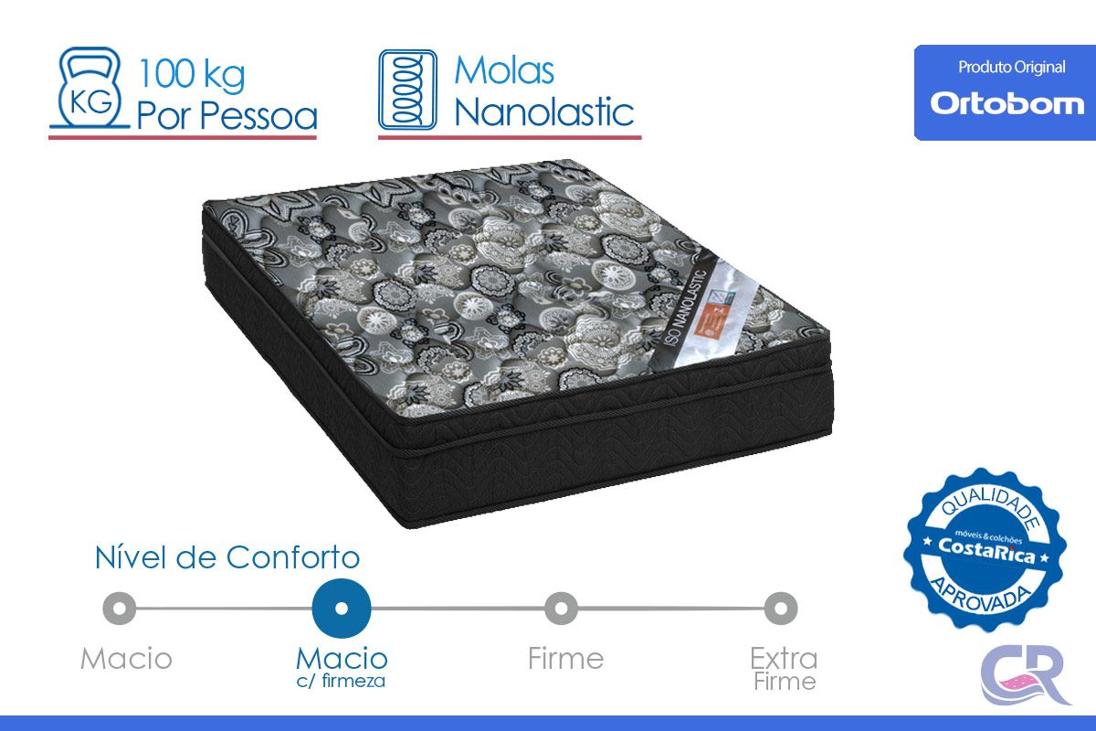 Colchão Molas Nanolastic Ortobom ISO Colchão Molas Nanolastic Ortobom ISO