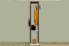 Cabideiro de Quarto Mancebo de Chão AZ1019 - Tecno Mobili - Branco/Nogal