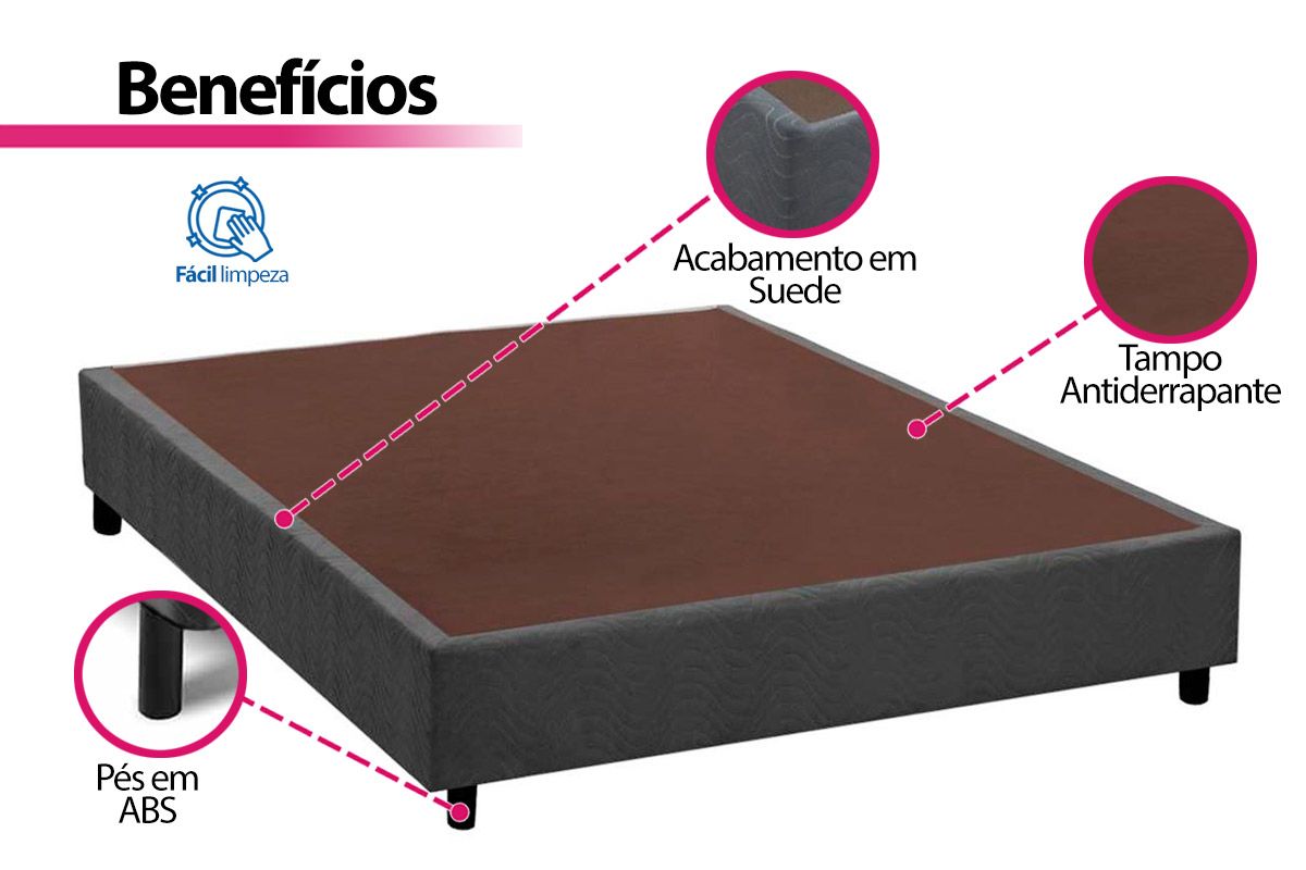 Cama Box CRC +Colchão Ortopédico ISO 100 Ortobom