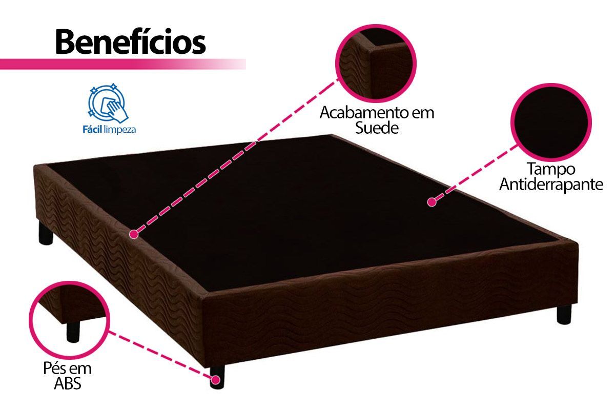 Cama Box CRC +Colchão Ortopédico ISO150 Ortobom