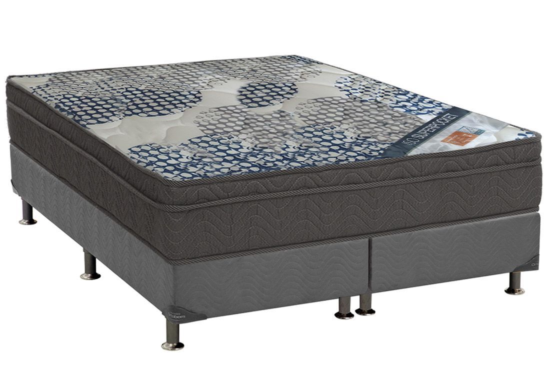 Cama Box CRC +Colchão Molas ISO Firme Ortobom