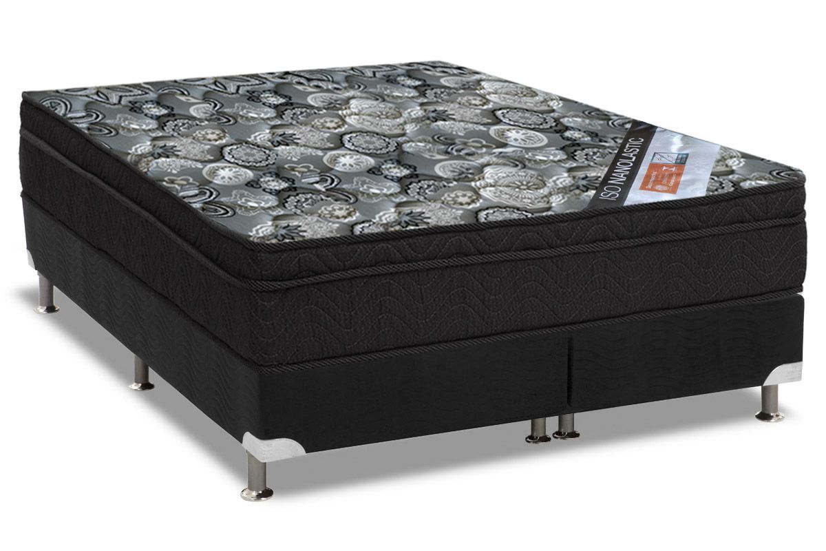 Cama Box CRC +Colchão Molas ISO Firme Ortobom