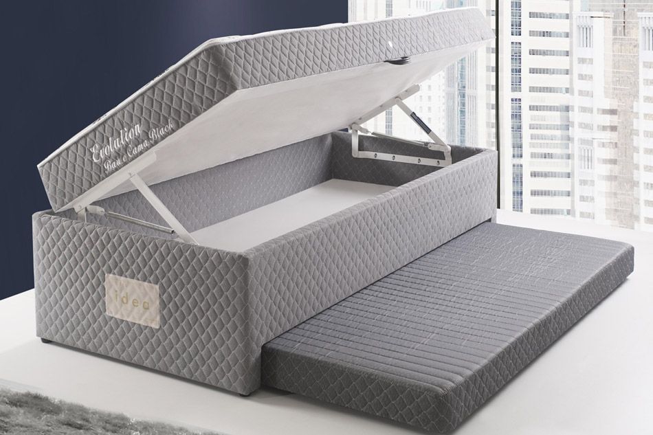 Cama Baú c/Aux Conjugado c/Colchão Evolution Herval