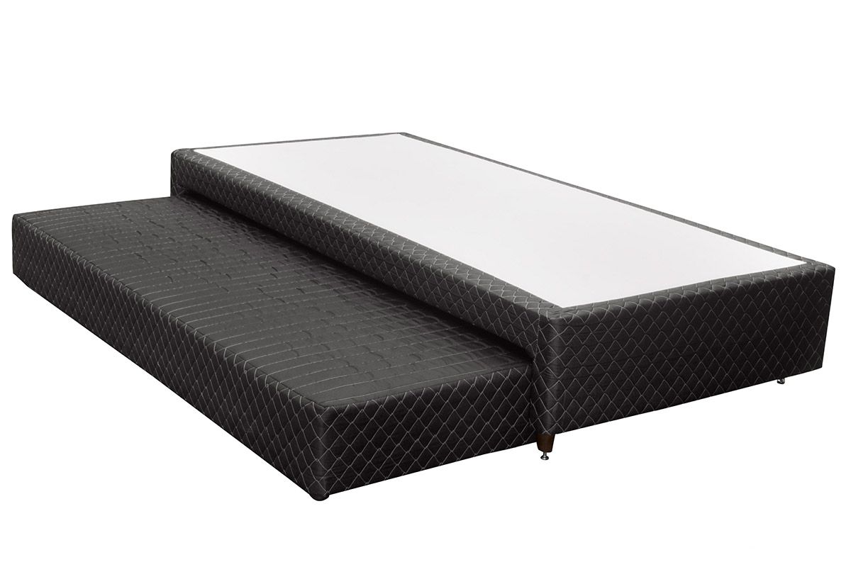 Cama Box c/Auxiliar Herval MH1453 BlackSolteiro - 88x188x34