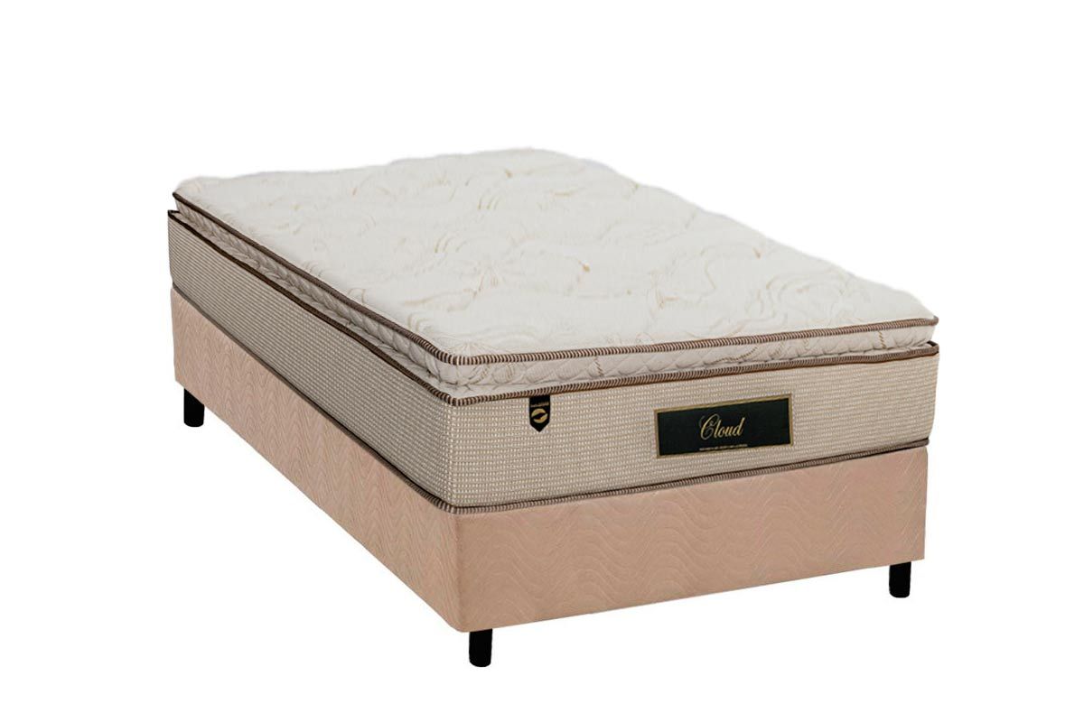Cama Box CRC +Colchão Molas Cloud Luckspuma