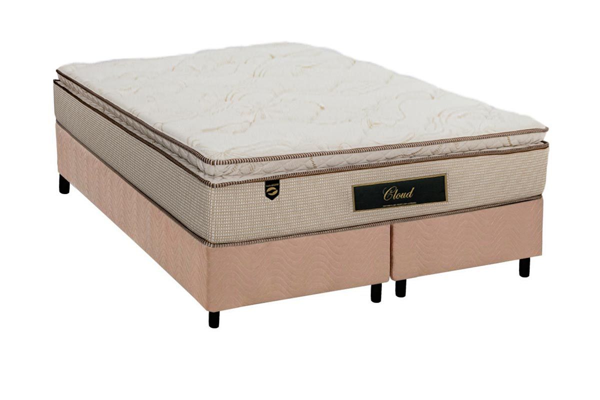 Cama Box CRC +Colchão Molas Cloud Luckspuma