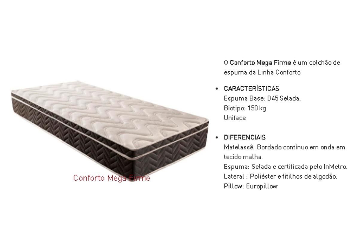Cama Box CRC +Colchão Ortopédico Mega Paropas