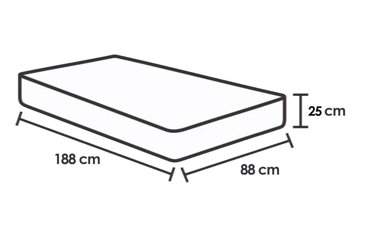 Cama Box CRC +Colchão Ortopédico Mega Paropas