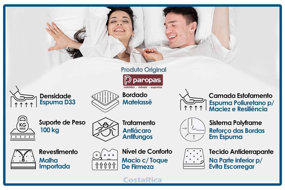 Cama Box CRC +Colchão Ortopédico Ultra Paropas