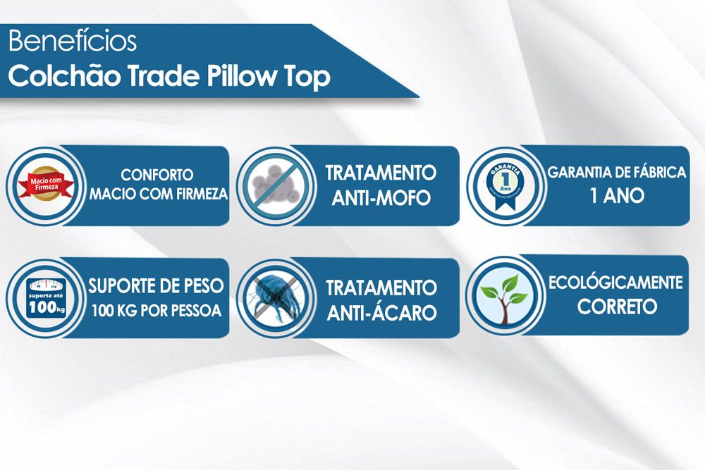 Cama Box CRC +Colchão Molas Trade Luckspuma