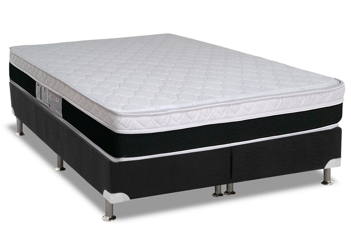 Cama Box CRC +Colchão Molas Roma Luckspuma
