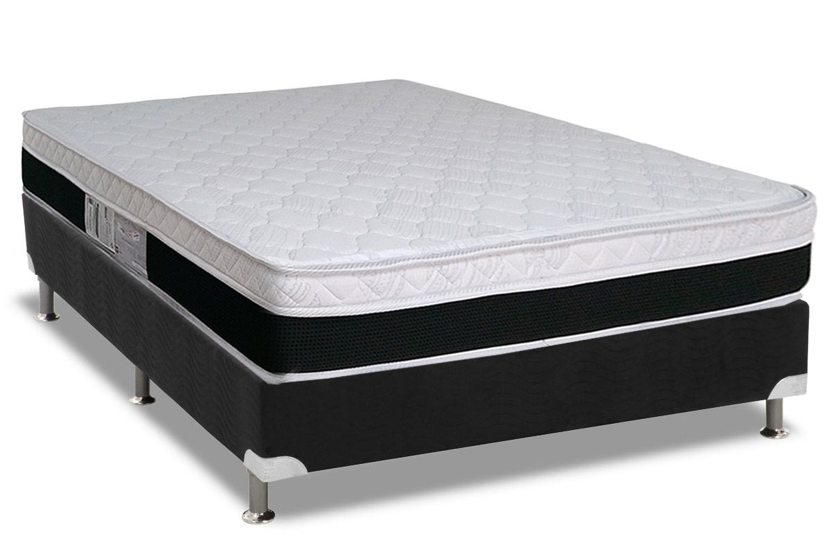 Cama Box CRC +Colchão Molas Roma Luckspuma