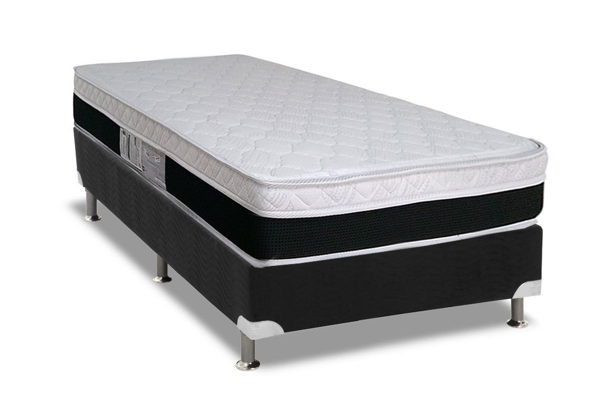 Cama Box CRC +Colchão Molas Roma Luckspuma