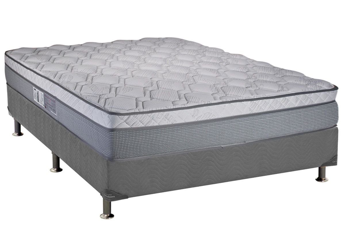 Cama Box CRC +Colchão Molas New Maxi Luckspuma