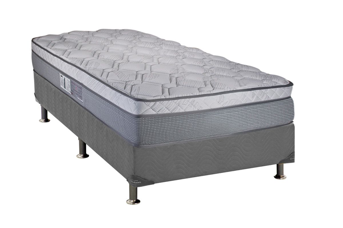 Cama Box CRC +Colchão Molas New Maxi Luckspuma