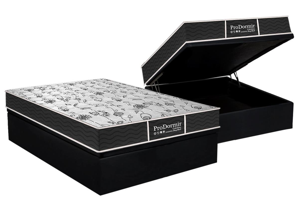 Cama Box Baú CRC +Colchão Molas Sleep Probel