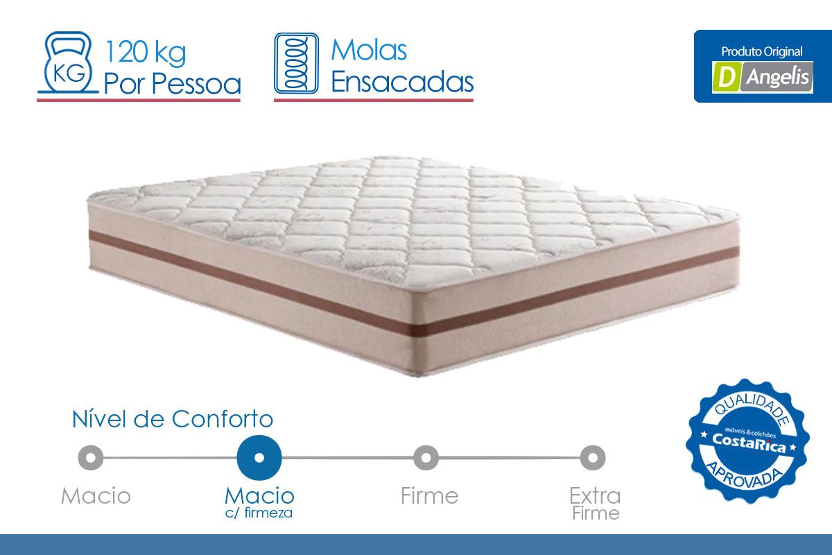 Cama Box CRC +Colchão Molas Classic Anjos