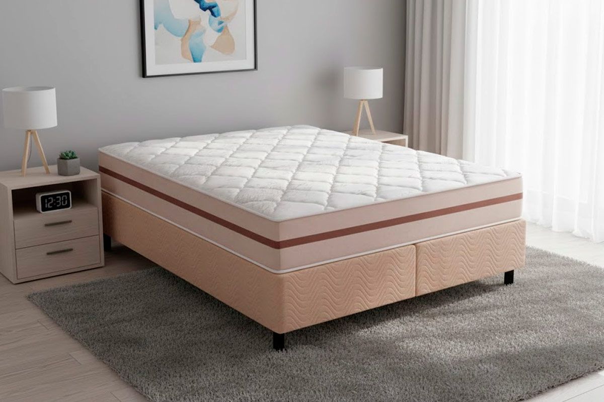 Cama Box CRC +Colchão Molas Classic Anjos
