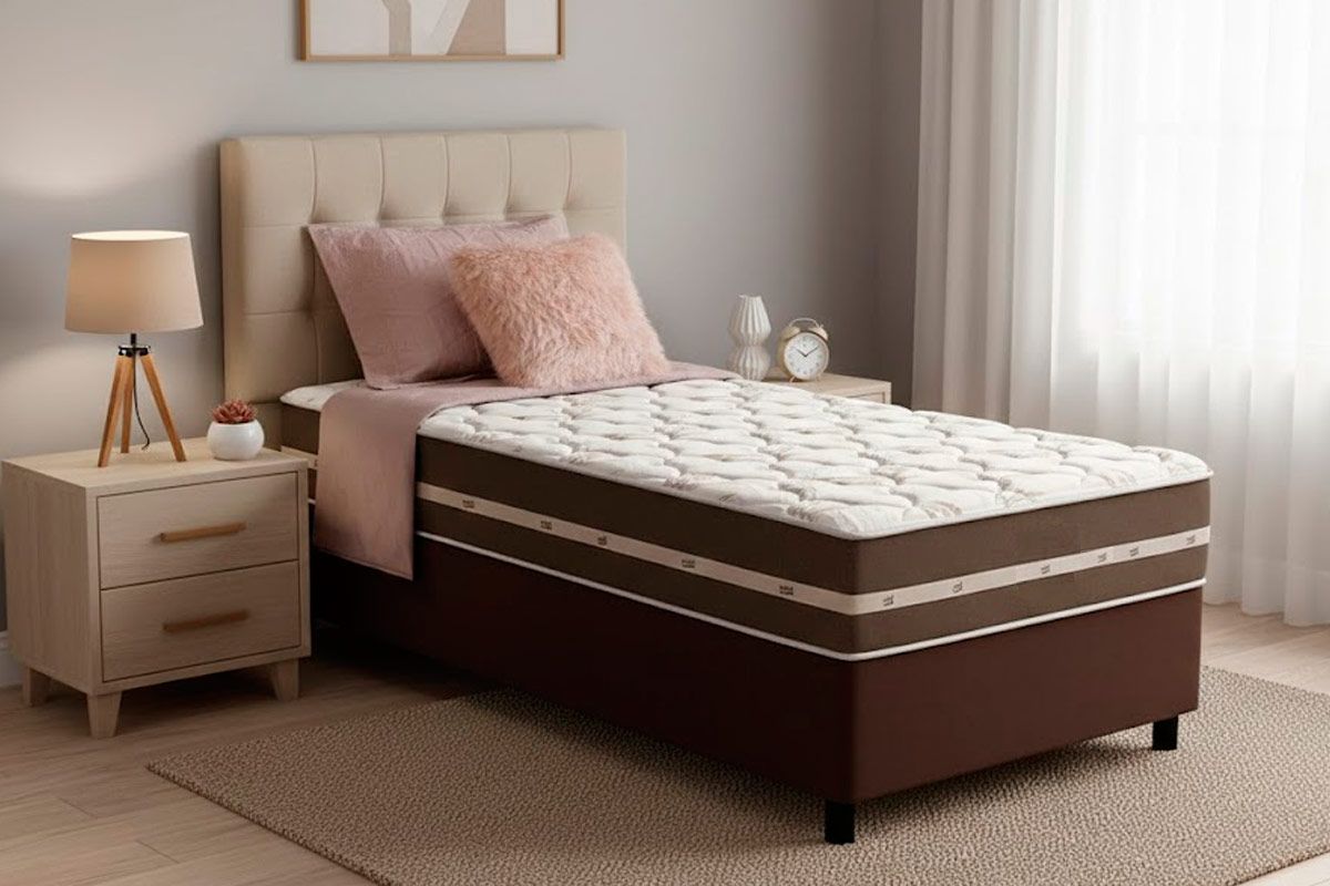 Cama Box CRC +Colchão Molas Classic Anjos