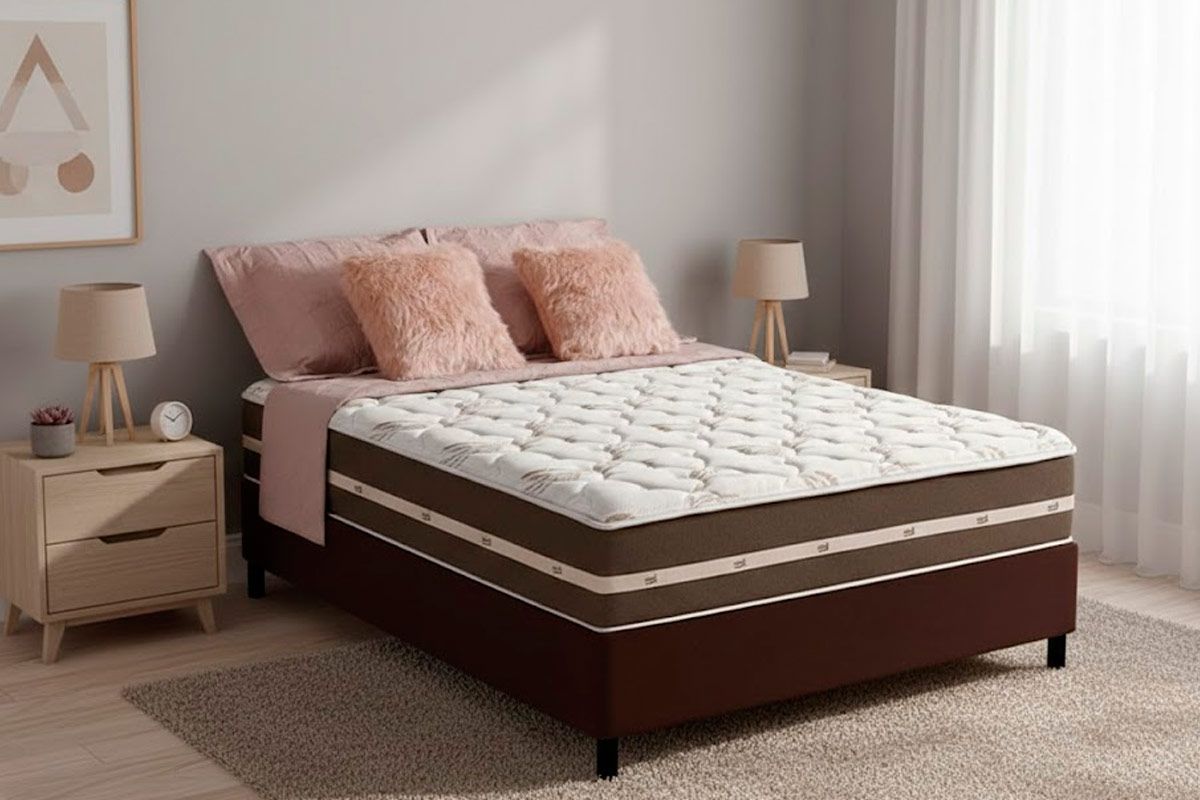 Cama Box CRC +Colchão Molas Classic Anjos